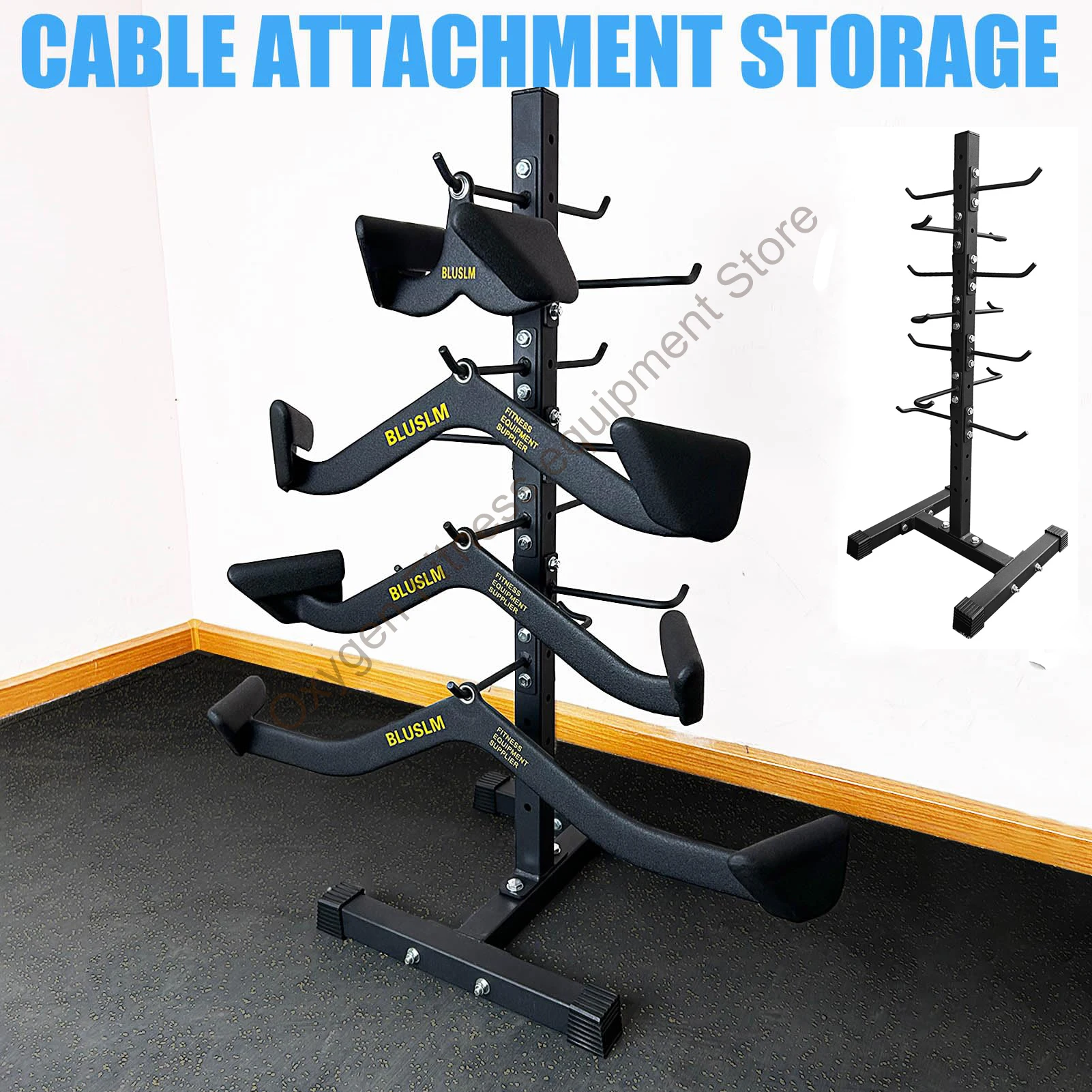 Home Gym Fitness Grip Equipment Storage Rack Space Saving Holder Wall/Vertical Multifunctional Sports Facilities Place Stand