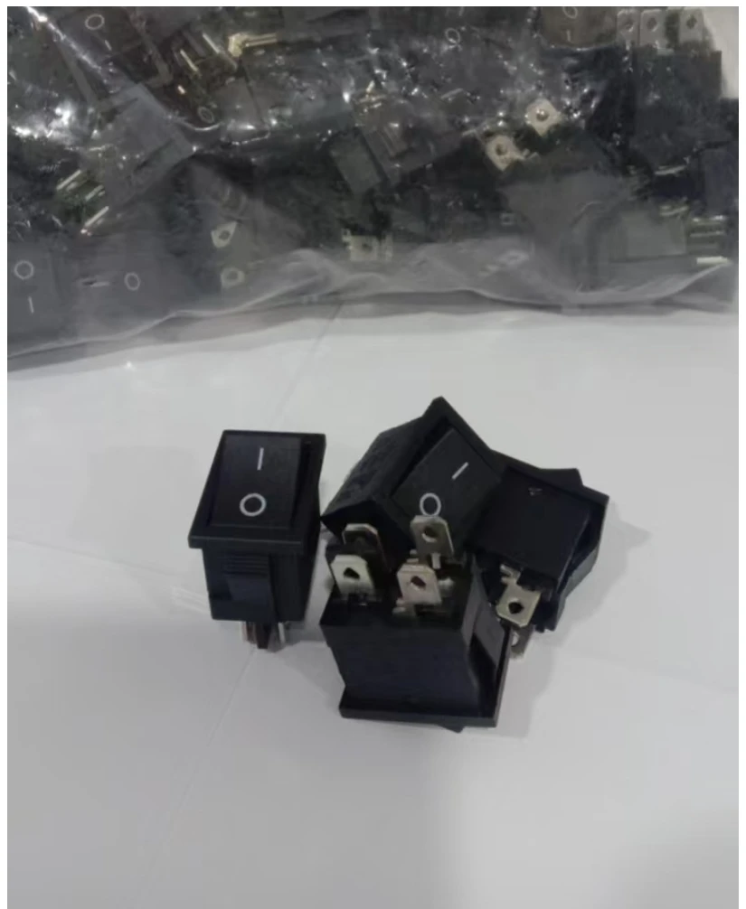 KCD1-104N Кулисный переключатель ВКЛ-ВЫКЛ с подсветкой DPST 4 контакта Медь 15*21 мм 6A 250 В переменного тока/10 А 125 В переменного тока
