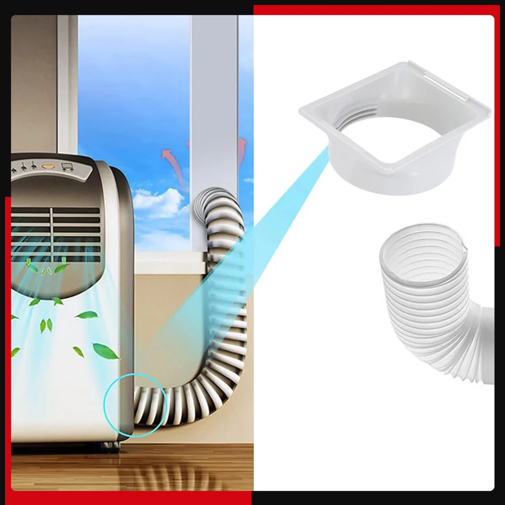 مقرنة خرطوم عادم مكيف الهواء إلى تصميم خيط عالمي مستدير موصل خرطوم قناة العادم ABS محمول للمنزل #1