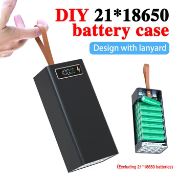 18650 pil şarj cihazı vaka taşınabilir DIY güç banka kutu tutucu hızlı şarj USB ile LCD ekran piller PowerBank kabuk