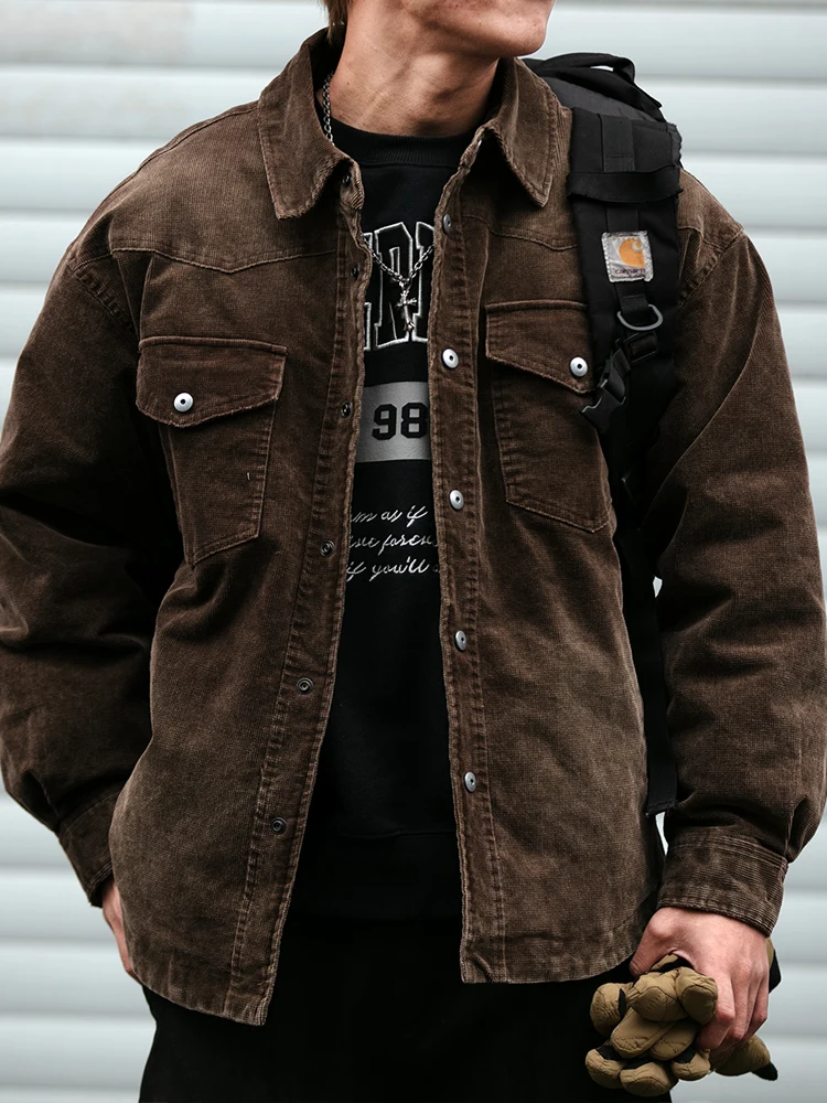 سترة رجالي يابانية عتيقة مغسولة سروال قصير للخريف والشتاء بطة بيضاء خفيفة الوزن دافئة عالية الجودة معطف مبطن منتفخ