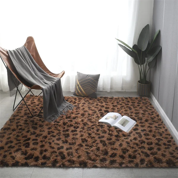 NONE Hochwertiger, flauschiger Teppich, süßer Shag-Teppich, extra weiche und zottelige Teppiche, flauschige Teppiche für den Innenbereich für das Wohnzimmer, superweicher, flauschiger Teppich 4