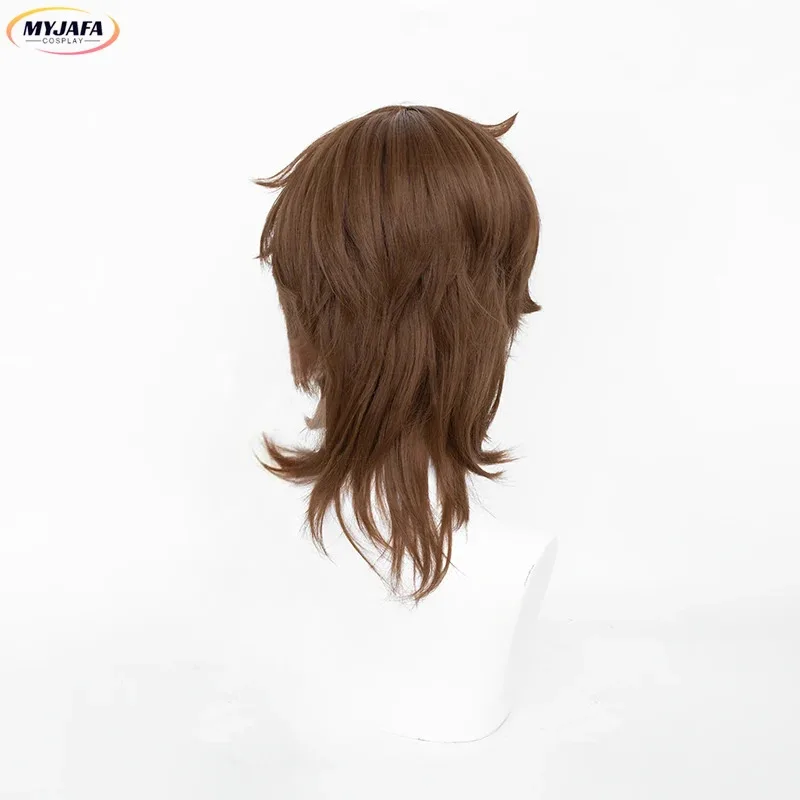 ABC123Gallagher شعر مستعار تأثيري لعبة HSR غالاغر بني داكن قصير مقاومة للحرارة الاصطناعية الشعر أنيمي شعر مستعار للحفلات + Wix ؛ 3,f'6,h.7;j
