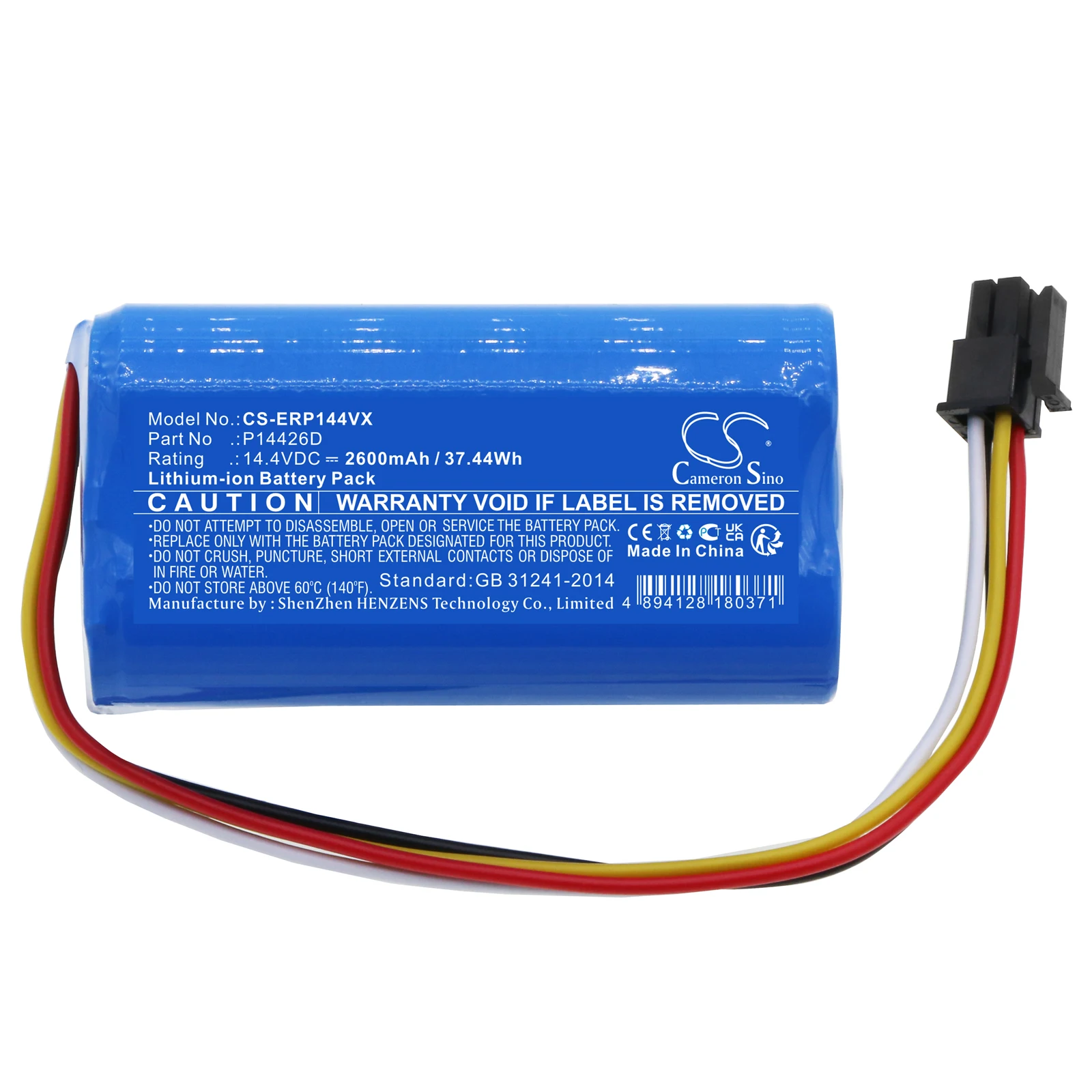

14.4V 2600mAh Vacuum Cleaner Battery P14426D for Eureka Groove Robot Vacuum +TOOL