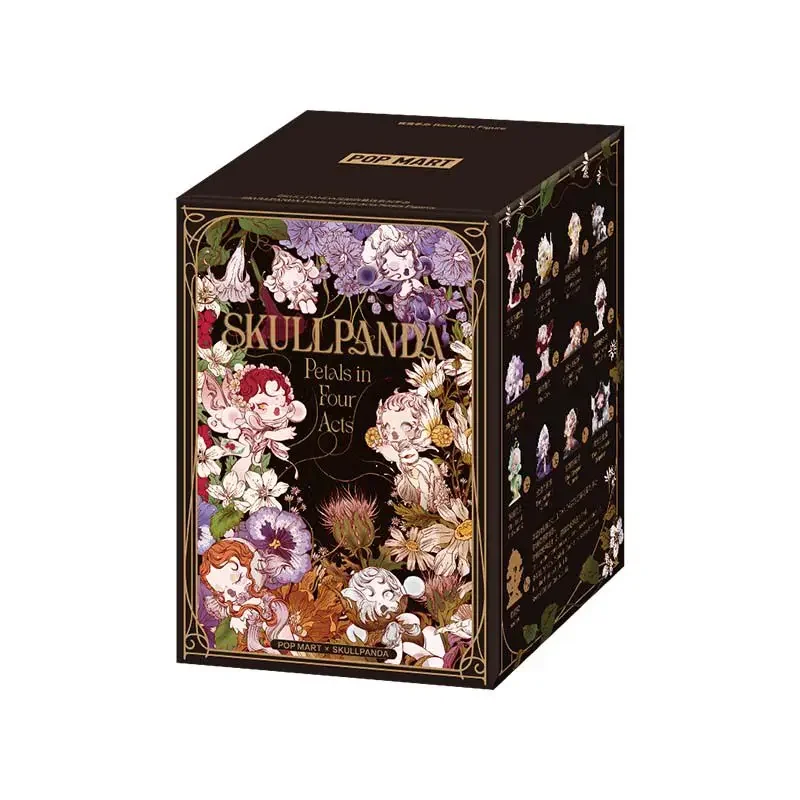 POPMART SKULLPANDA Petals In Four Acts Serie Blind Box Überraschungsbox Spielzeugpuppe Niedliche Anime-Figur Desktop-Ornamente