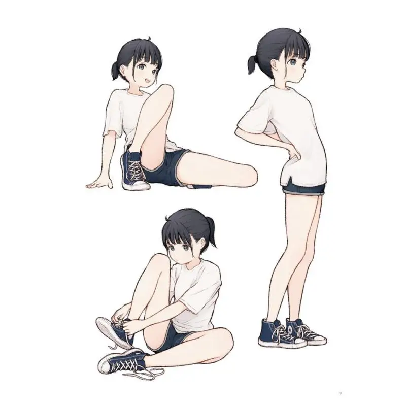 Kawaguchi Post لعوب ولطيف فتاة التوضيح تشكل جمع اليابانية التوضيح الهزلي دليل تعليمي 9786267567111 #3