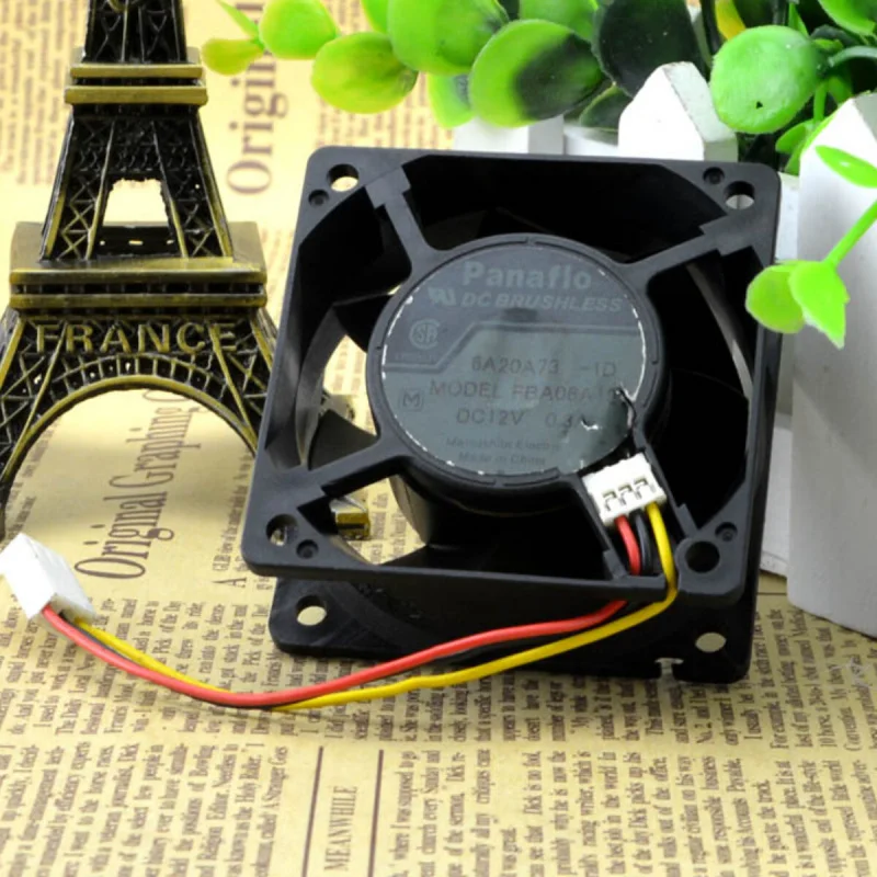 l 1PCS For PANAFLO FBA06A12V | 12V 0.30A Mute Industrial Chassis Fan 60×60×25mm 6CM