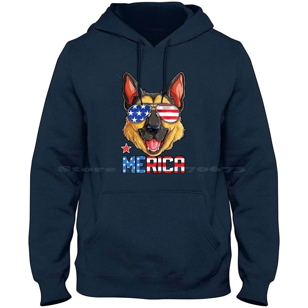 German Shepherd Merica 4Th Of July Shirt For Men Women Boys Girls Kids Dog Lover Gifts 100% Cotton Hoodie T Shirt 4Th Of July