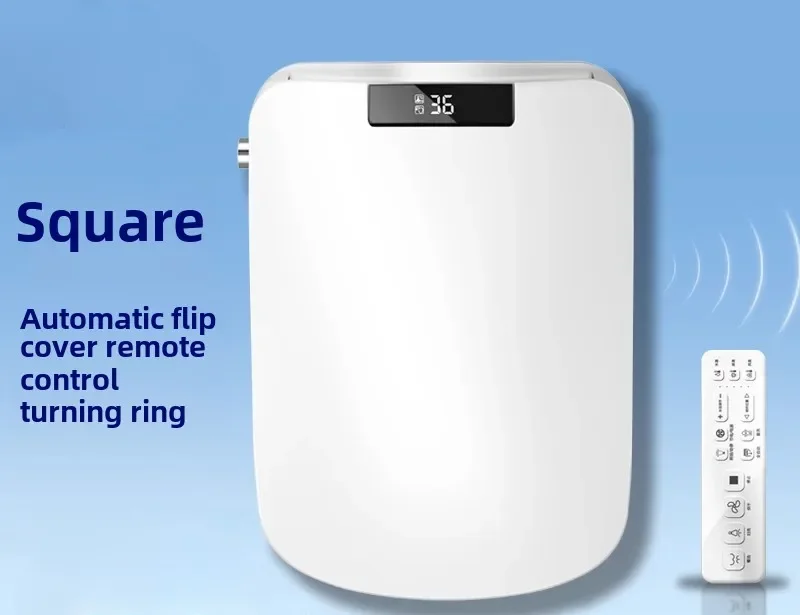 

Square smart toilet cover, automatic heating, drying and flushing, electric household toilet