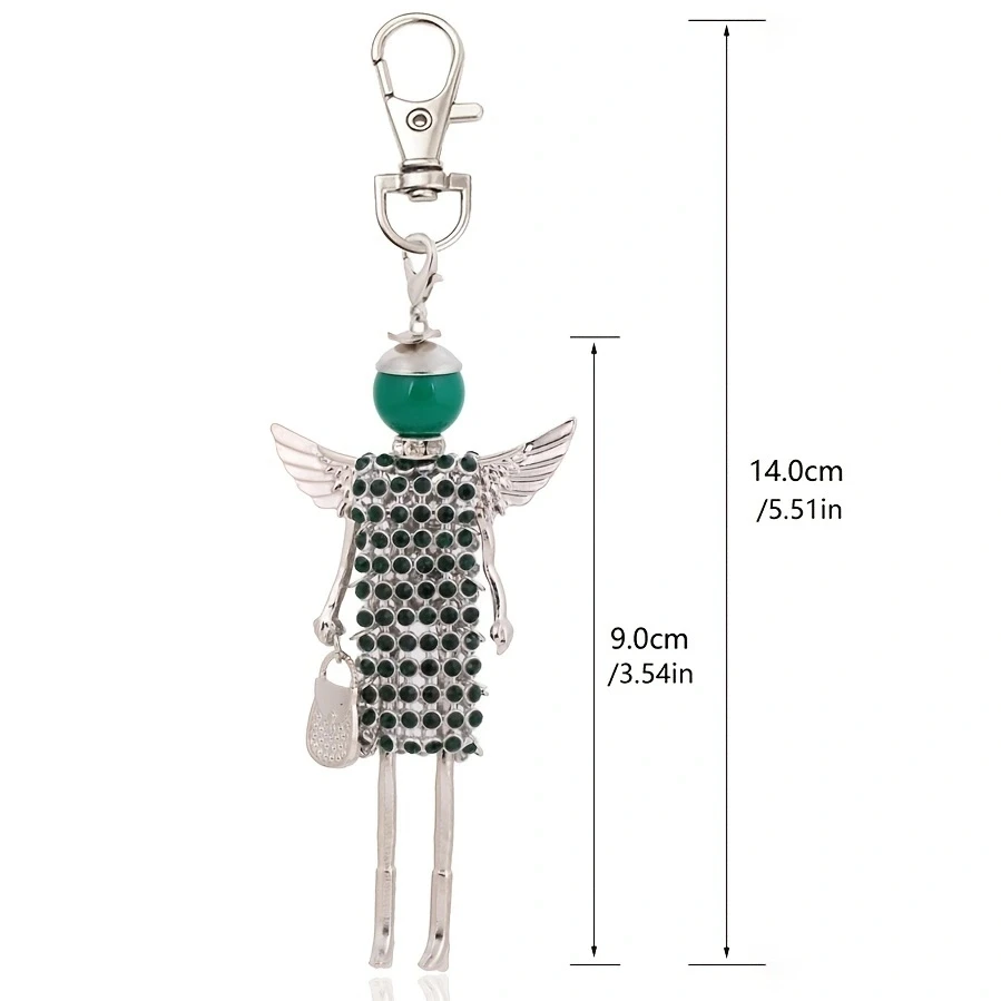 Keychains Cute Doll Car Bag Pendant For Women Handmade Wing Angel Key Chain Gift Christmas Jewelry Wholesale
