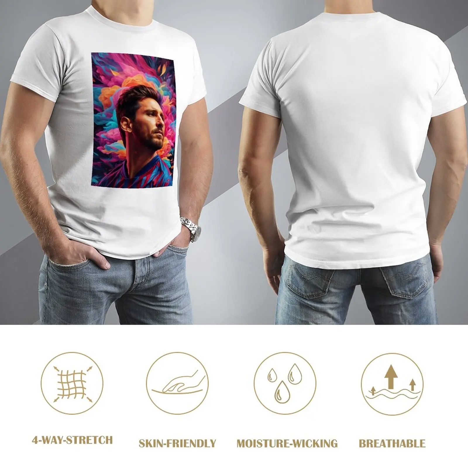 Leão e Andrés E Messi T-shirts, Argentina No.10 CABRA Caricatura, Alta Qualidade Movimento Atividade Compilação, Fofa CELEBRAÇÃO