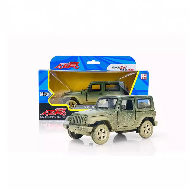 Simulation 1:32 alloy Jeep Wrangler sound and light feedback car model off-road vehicle muddy version children's toy