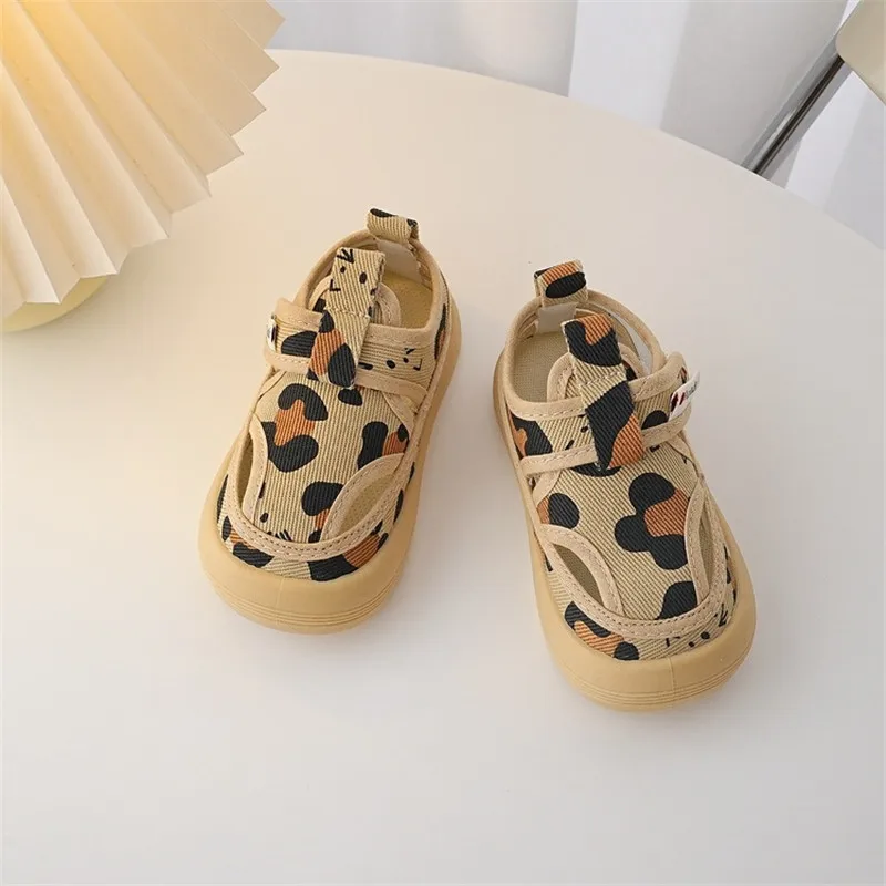 Children Hollow Canvas Shoes 2023 Spring New Baby Candy Color Shoes Boys and Girls Summer Breathable Small Cloth Sandals