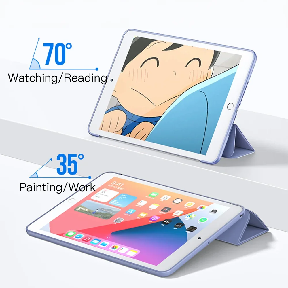 Magnet Tablet Case For Samsung Galaxy Tab A9 Plus 11in Smart Cover Flip Stand Soft TPU Back For S6 LITE 12.4in S7+ S8+ S9+ S7 FE