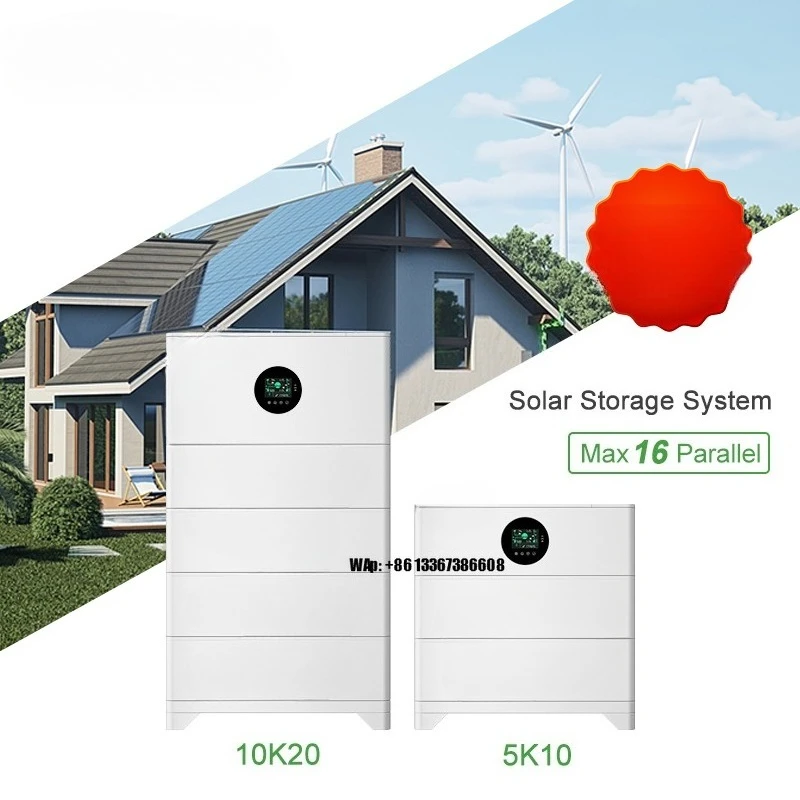 Energy All-in-One Solar Generator 5Kwh 10Kwh Lithium Ion Battery Hybrid Inverter 51.2V LiFePO4 100Ah Solar System