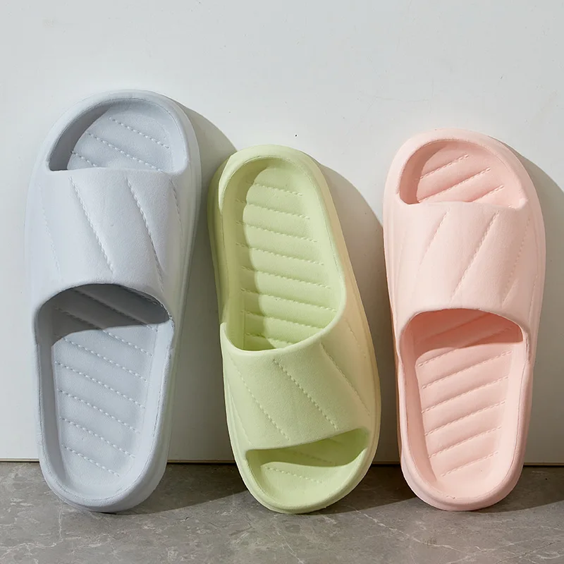 EVA รองเท้าแตะสตรีใหม่ลื่นลายตกแต่งห้องน้ํารองเท้าแตะน่ารักรองเท้าสบายๆกลางแจ้งเดิน