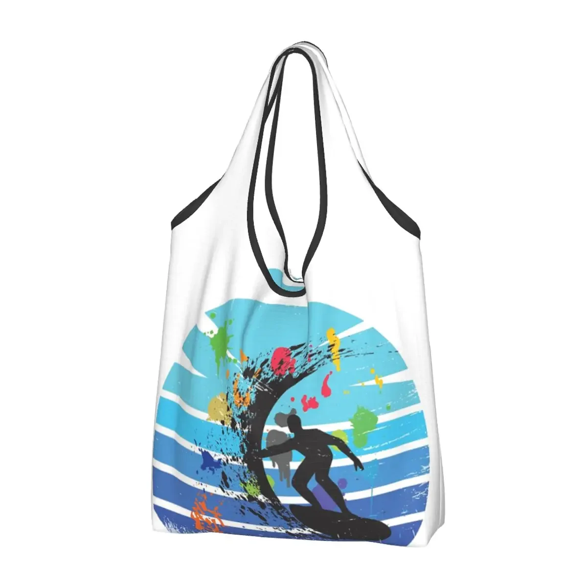 Mr Zogs Surfing Sex Wax Portable Tote Shopping Bags Large Capacity Shopper Bag Groceries Handbag Shoulder Bag