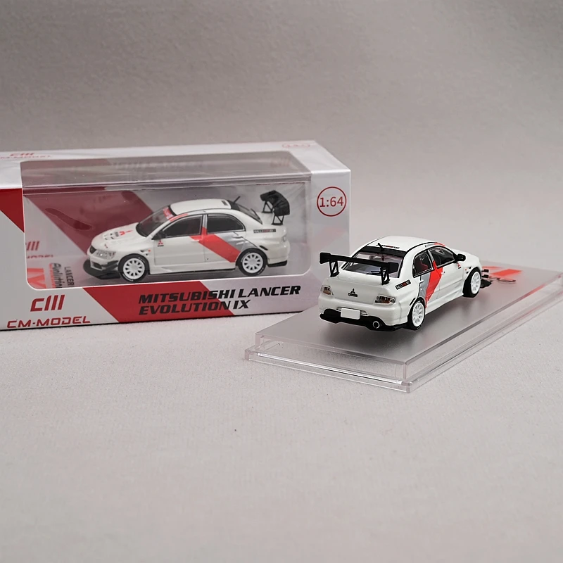 CM Modelo 1/64 Mitsubishi Lancer Evo 9 Ralliart Rally pintura modelo de carro de liga modificada