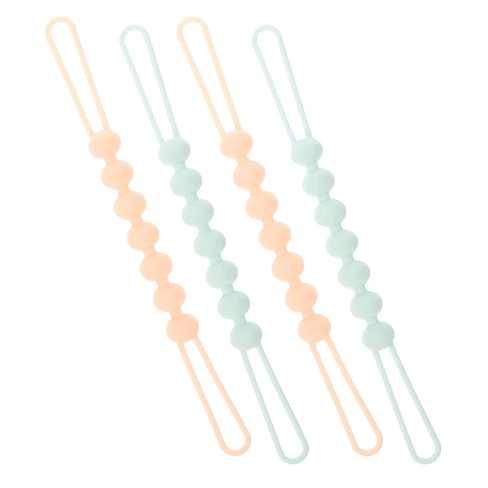 

4pcs Silicone Pacifier Clip Baby Holder For Teething Newborn Girl Essentials Easy Clean Soothing Pacifier Leash Clip