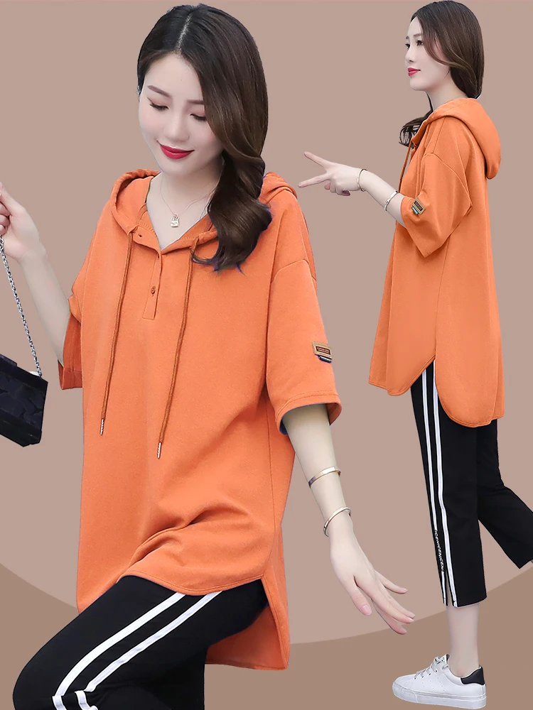 Fashionable Casual Chiffon Two-Piece Set Women's Summer 2026 New Style Age-Defying Elegant Ensemble Quick-Drying Polyester