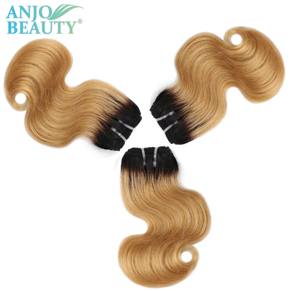 Body Wave Human Hair 3 Bundles With Closure Natural Short Bob Wig  Brazilian Remy Blonde Style 50g per bundle 100% Human Hair