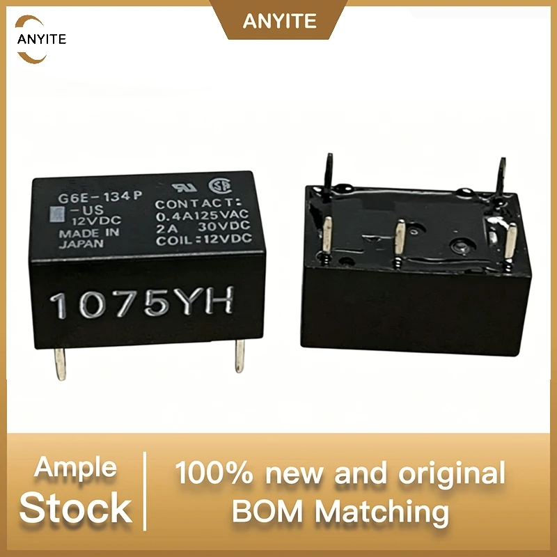5Pcs/Lot G6E-134P-US 12VDC DC12V 12V 5PIN