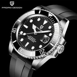 PAGANI DESIGN PD1661 Automatic Mechanical Watch Green Water Ghost Tribute Watch Sapphire Stainless Steel Watch for Men