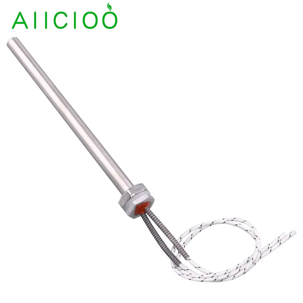 

AIICIOO 220 В картриджный нагреватель с резьбой M16, электрический водяной нагревательный элемент 300 Вт/500 Вт/600 Вт/800 Вт, нержавеющая сталь 304