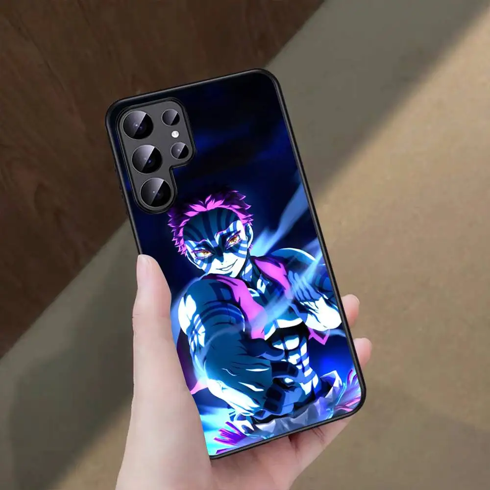 D-Demon Akaza S-Slayer Phone Case For Samsung S 24 fe 25 Ultra plus 20 lite 21 30 22 23 24 22 Ultra 5G Fundas view 5