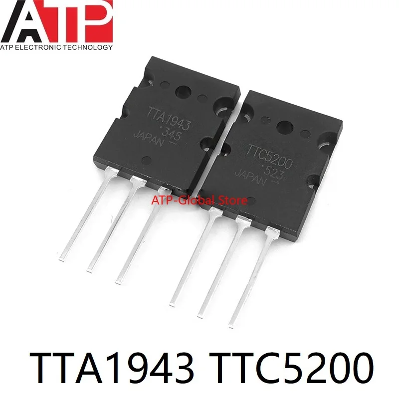 

5Pairs - 20Pairs 100% Real Original New Japan TTC5200 TTA1943 Audio Amplifier Transistor 230V 15A 150W TTC5200-O TTA1943-O