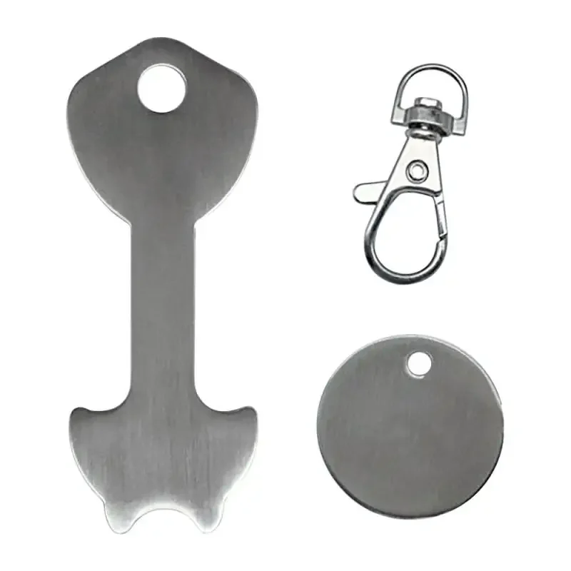 1Set Coin Holder Trolley Tokens Keychain Shopping Hook Multifunctional Shopping Cart Metal Aluminum Alloy Key Ring