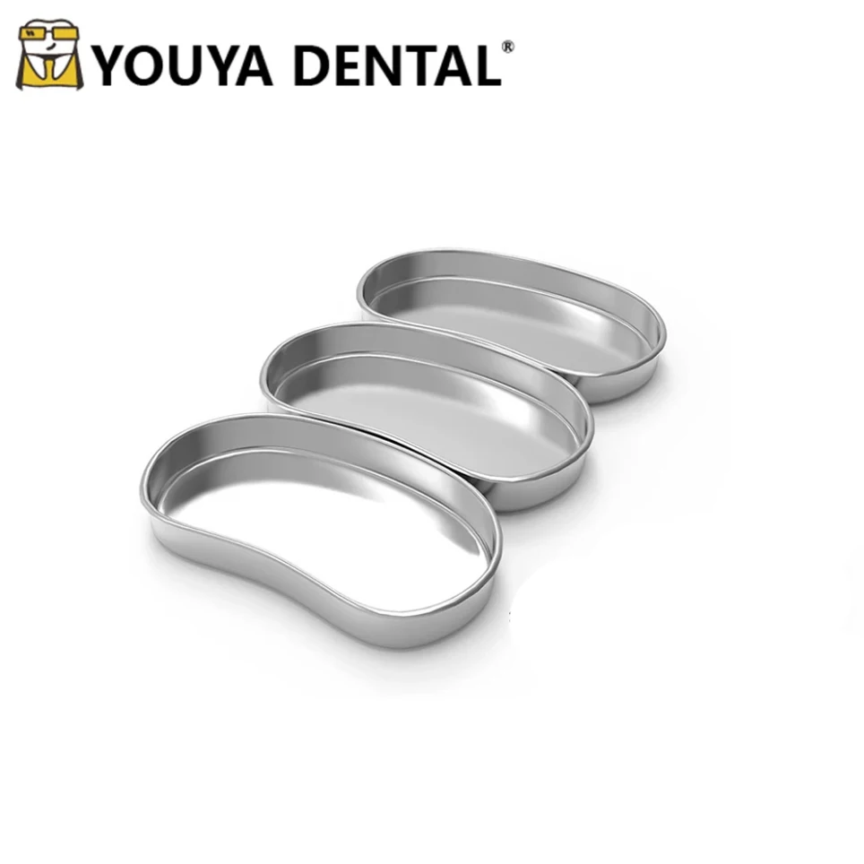 1PC Stainless Steel Bending Sterilized Tray Jar Pot Container Dental Surgical Cosmetic Storage Tray