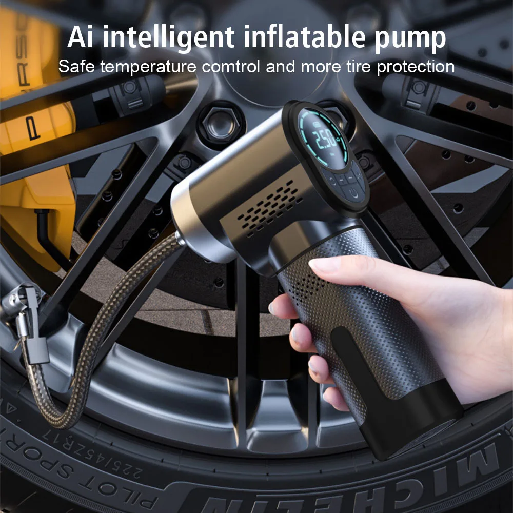 

60W Air Compressor Electric Tire Inflator Car Air Pump Cordless 150PSI Car Bed Pillows Inflation for Motorcycle Bike Tire Ball