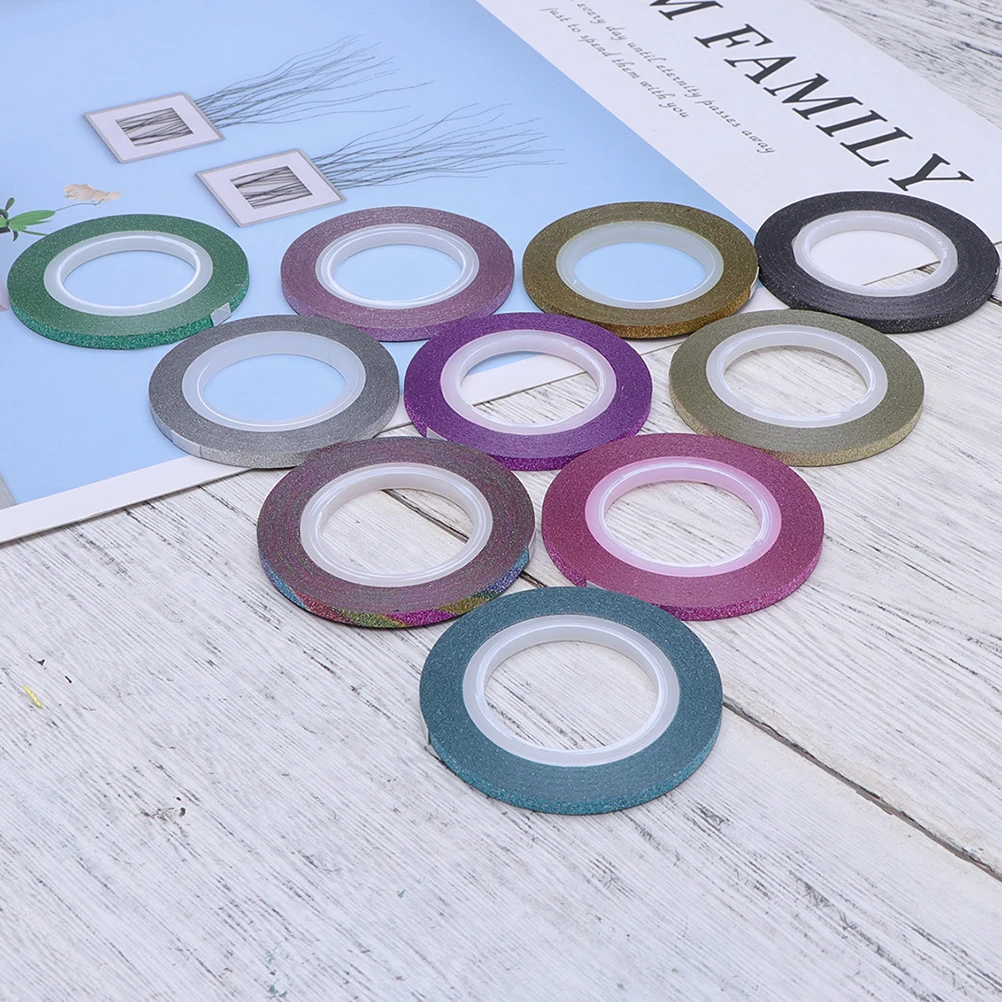 

Striping Tape for Nail Art Frosted Glitter Powder Adhesive Shining Line DIY Tapes