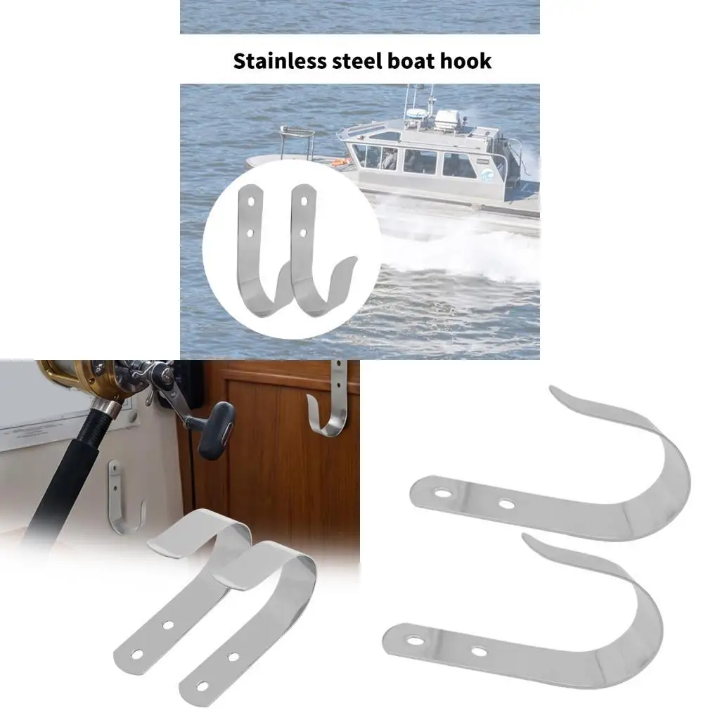 Stainless Steel Hooks Wall Mounted J-Shaped Hooks For Hanging Coat Clothes