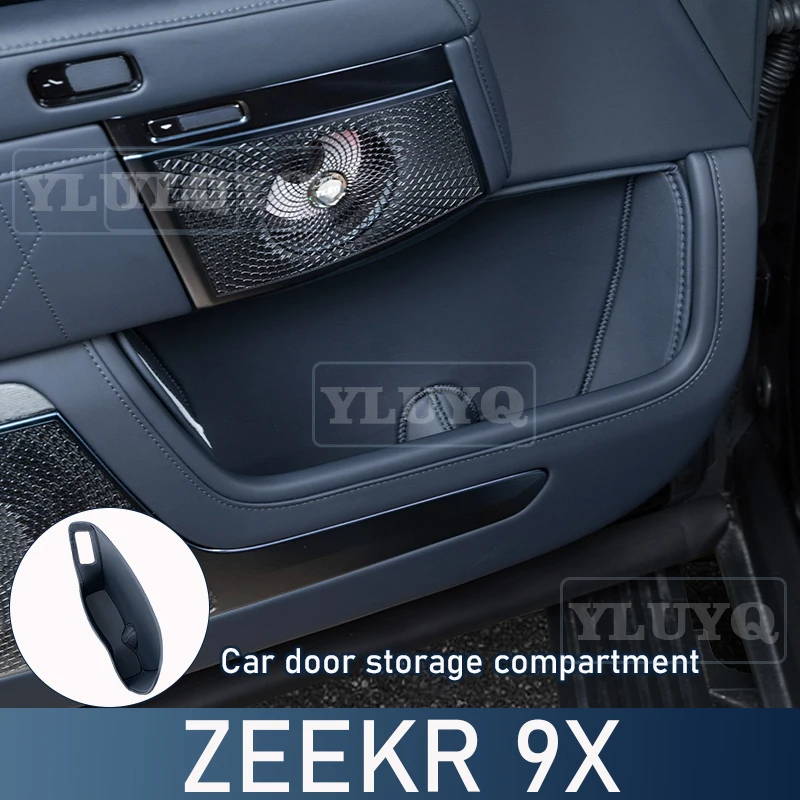 

Для ZEEKR 9X 2026: Кожаный замшевый органайзер для дверного отсека, полноразмерный, для хранения, аксессуары для модификации интерьера