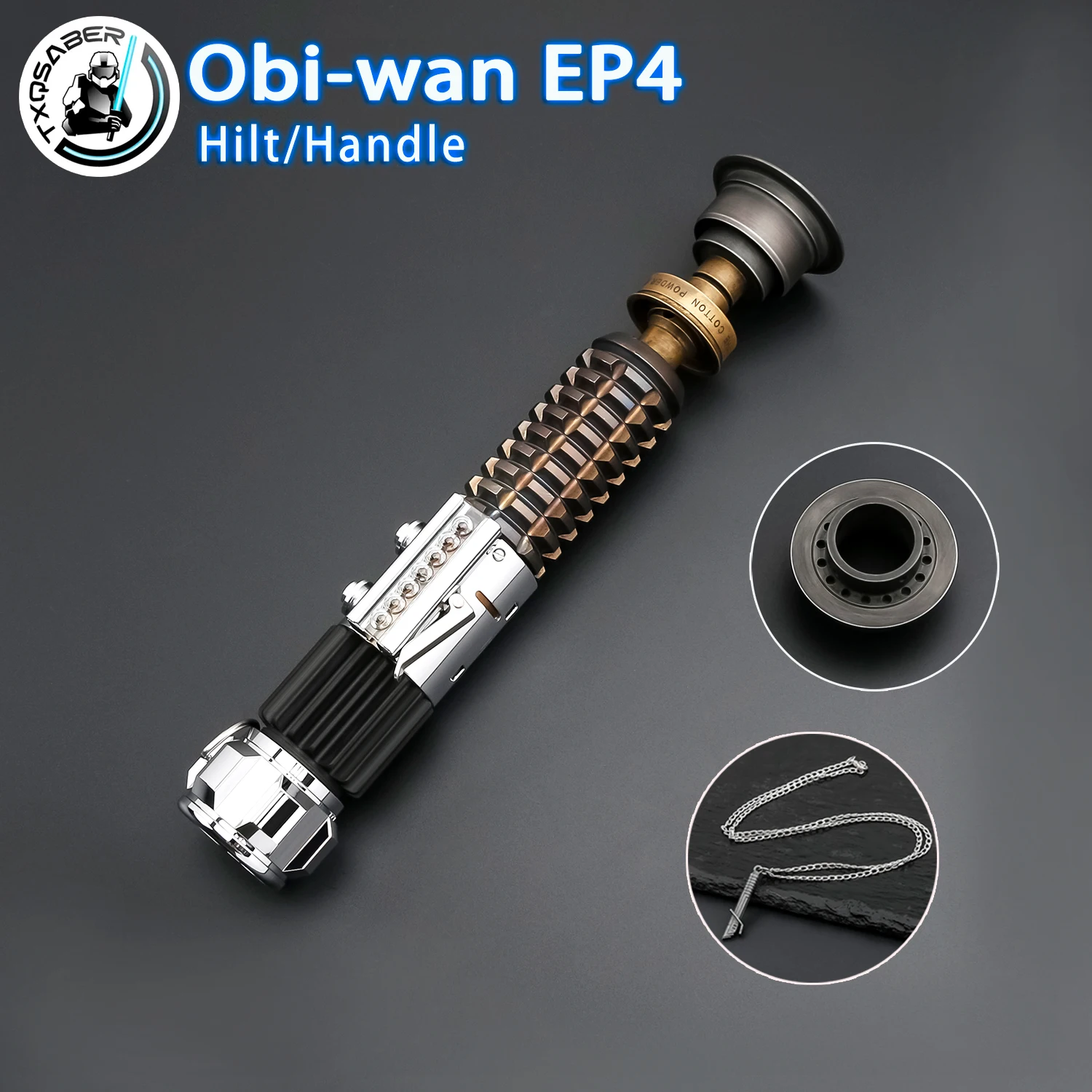 TXQSABER Obi Wan EP4 Высококачественная металлическая рукоять серии светового меча с RGB SNV4-Pro Proffie 2,2 Core без лезвия