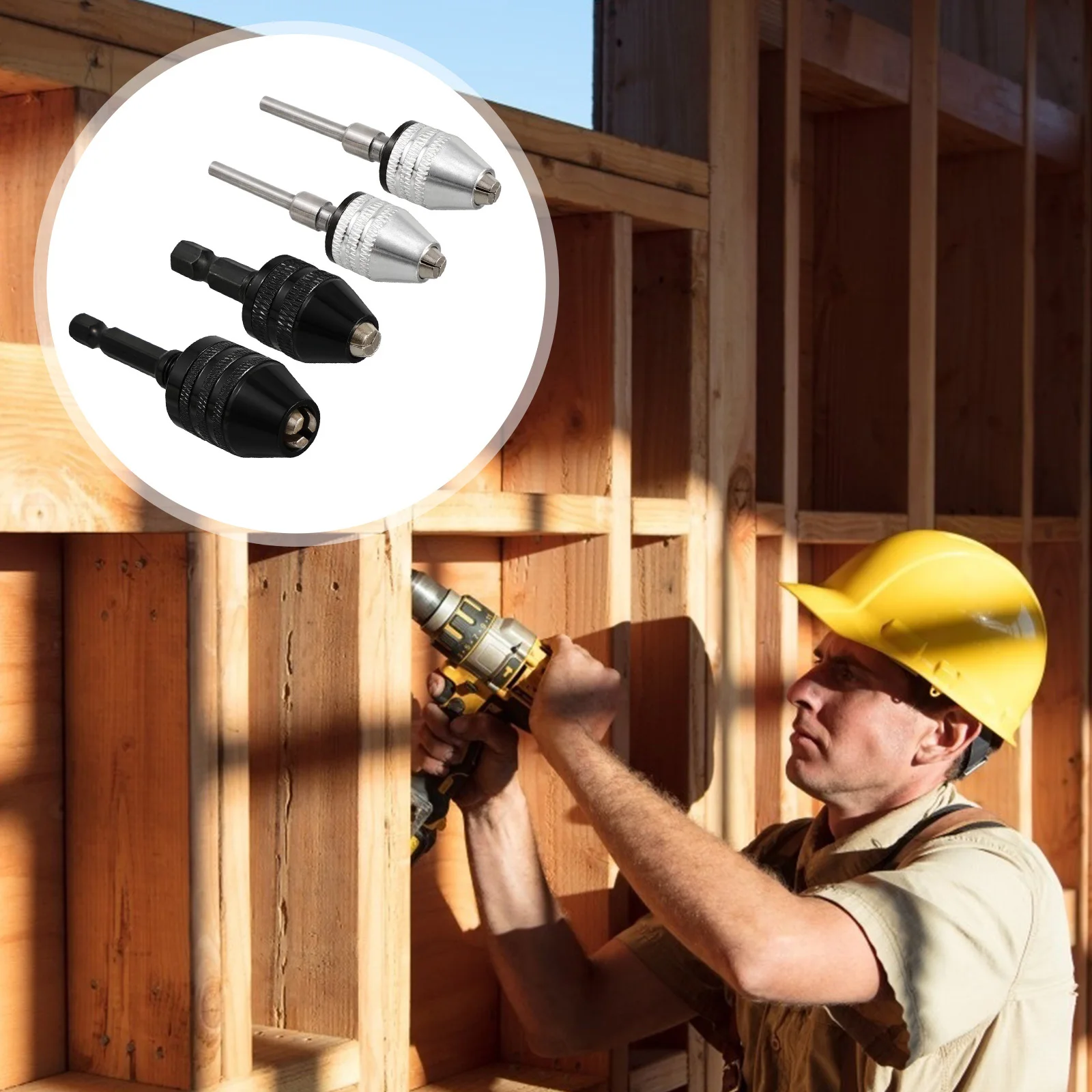 

1Set Drill Chuck Adapter Hex Round Handle Conversion Set for Electric Driver Impact Driver Drill Accessory