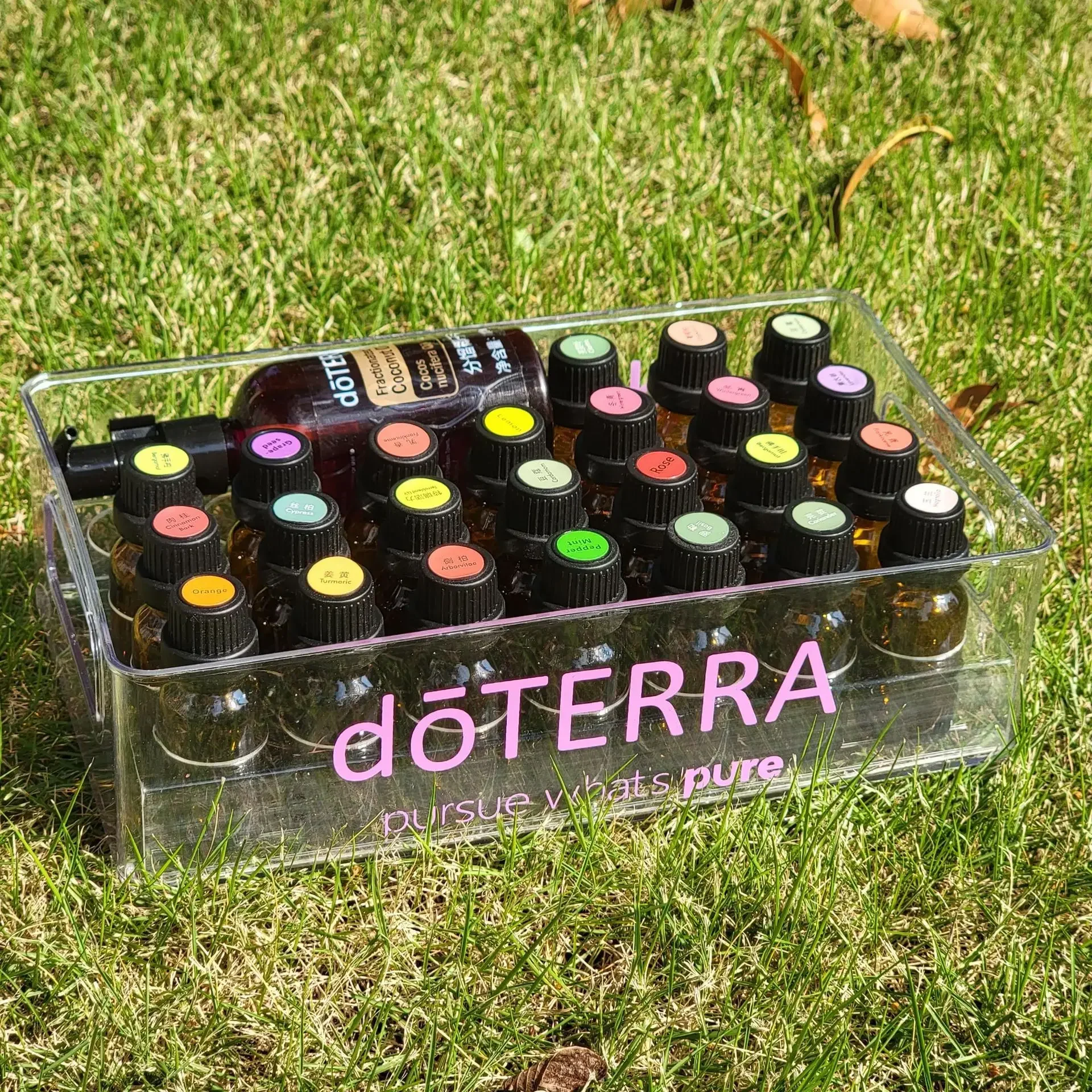 28 Slots Transparent Essential Oil Case for DoTERRA Portable Storage Box for 15ml Essential Oil Bottles Perfume Oil Collect Case