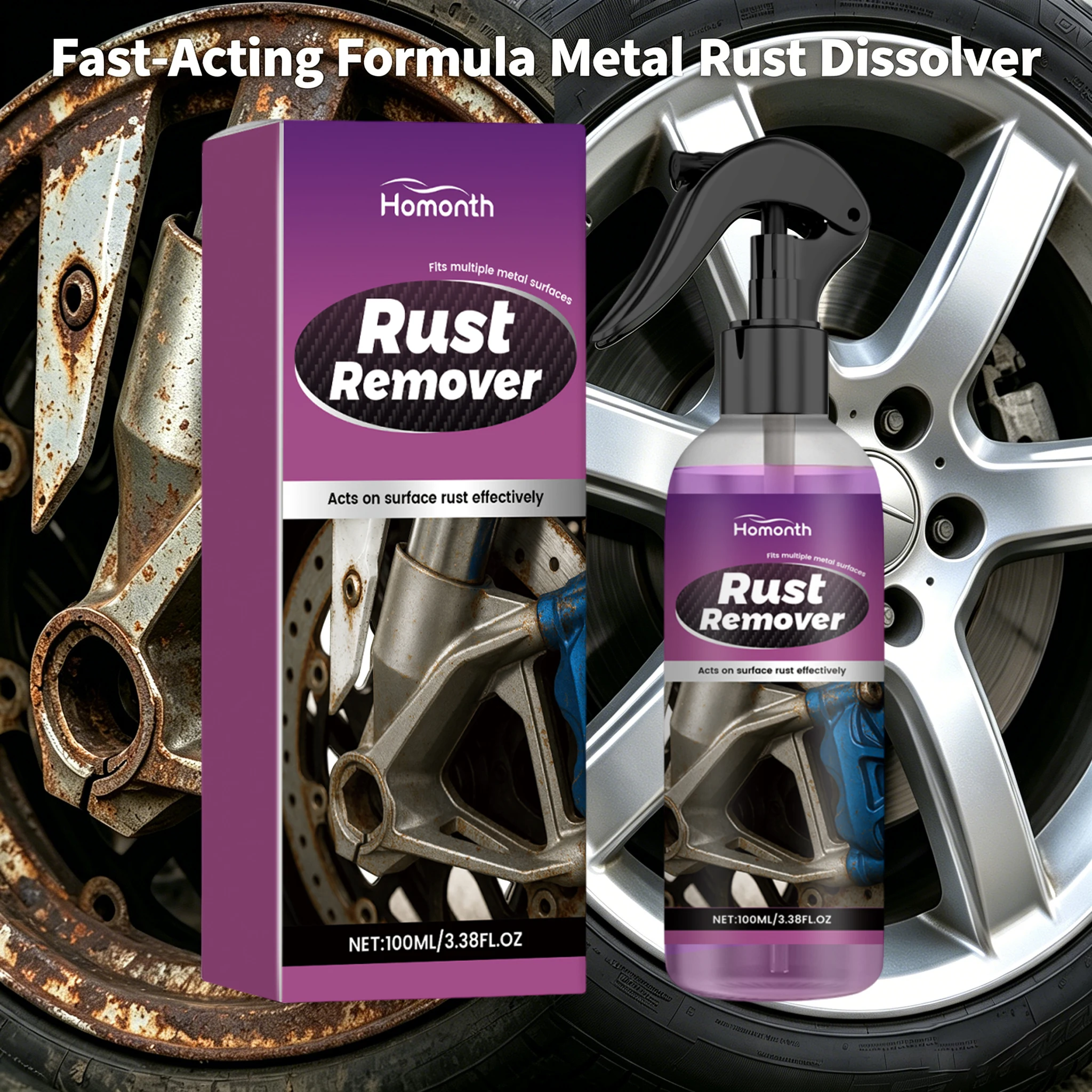 New Universal Rust Remover Spray Powerful Formula Efficient Prevents Re Rusting Fast Cleaning for Ships Cars