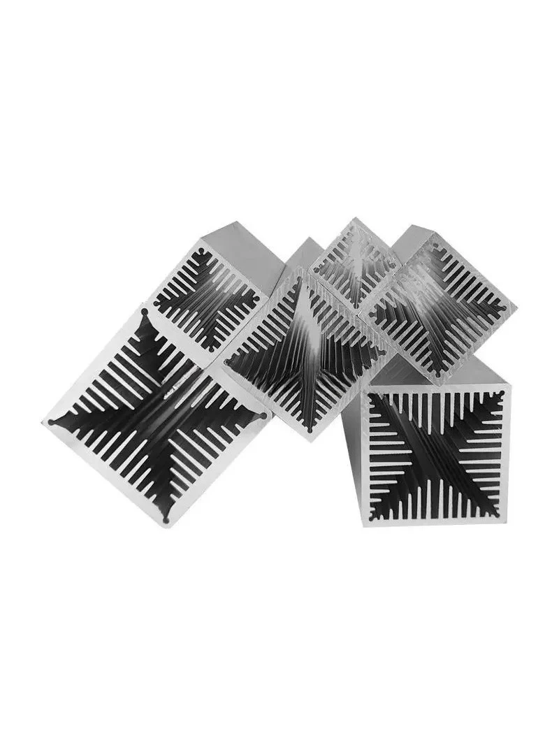 High Power Wind Tunnel Heat Sink, 80 * 80 * 200MM Aluminum Type Radiator