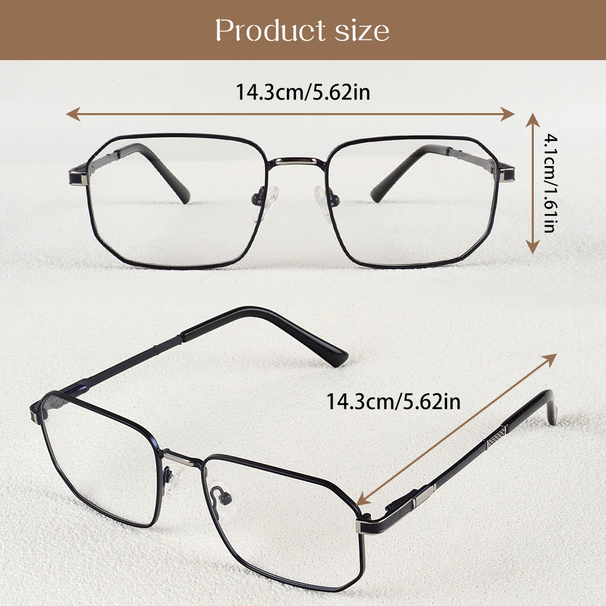 Photochrome, progressive Multifokal-Lesebrille, stilvoller großer Aviator-Rahmen, klare Sicht, angenehm zu tragen, geeignet für Männer und Frauen. – Detail 5
