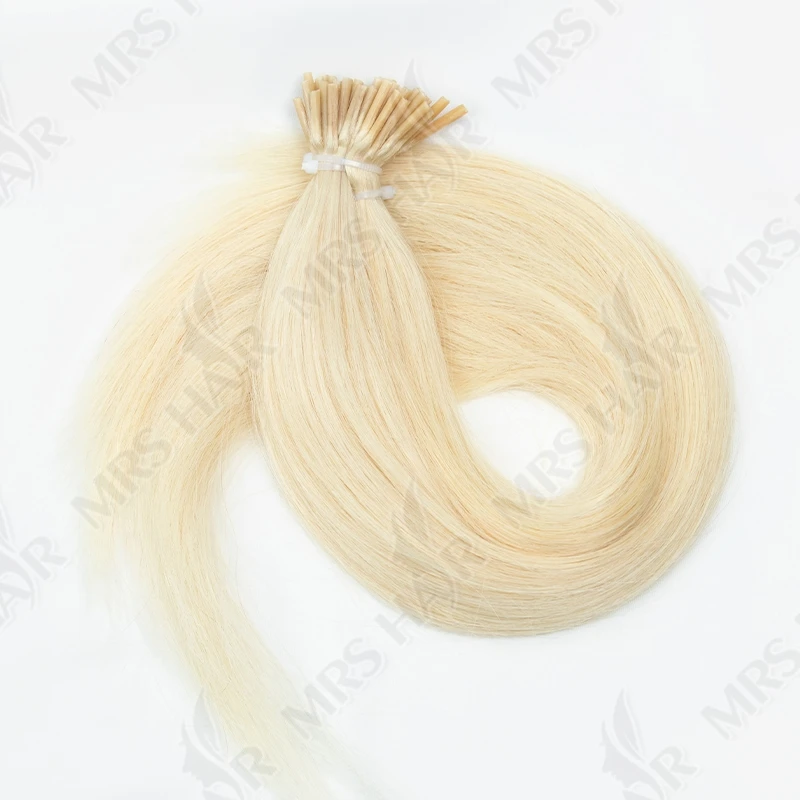 Estensioni dei capelli con punta K Capelli umani alla cheratina Estensione dei capelli con fusione a caldo Macchina per colla alla cheratina Remy 12-24 pollici Punta U T/Punta piatta/Punta I