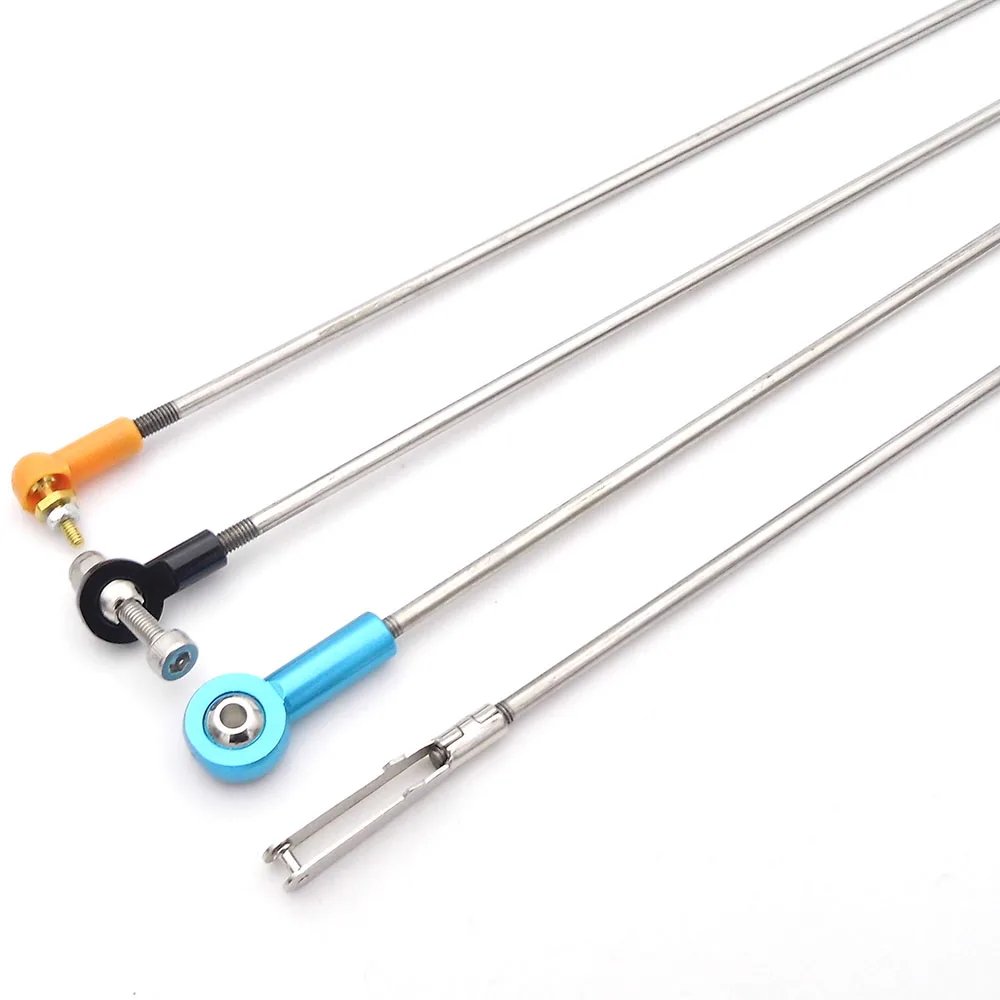 5PCS Push Rod Tie Rods Linkage Servo Steering Wire Stainless Steel 2.2mm M2.5 25-300mm Long for RC Boat Airpane Car Aircraft DIY