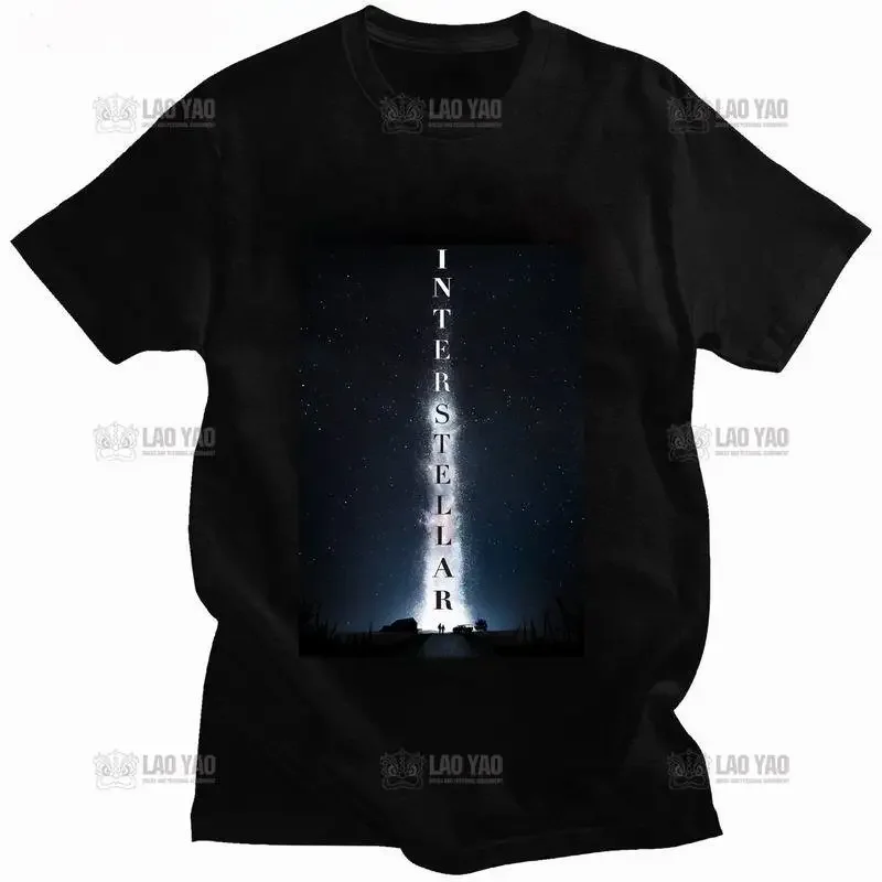 Interstellar Movie  Starship    T Shirt Men Summer    Short-sleev  T-shirt Streetwear  Y2k Kawaii Clothes Harajuku 4XL