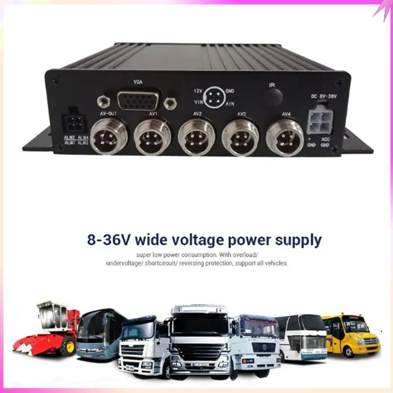 B68C 4CH MDVR Loop Recording Support 512GB Storage For Single SD Card Mobile DVR For Bus Truck