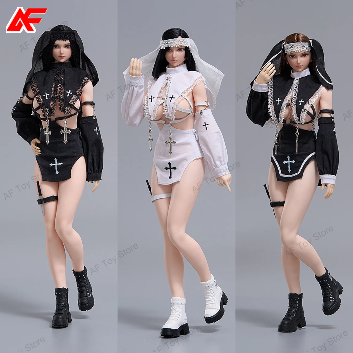 

cdtoys cd091 1/6 Scale Nun's Uniform Clothing Fit For 12'' TBL PH JO ANT Female Action Figure Body Dolls