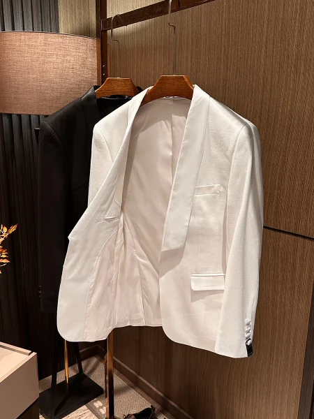 

Мужской повседневный костюм Gentleman's Sle Весна 2026: однотонный, универсальный, на одной пуговице, дышащий, из полиэстера