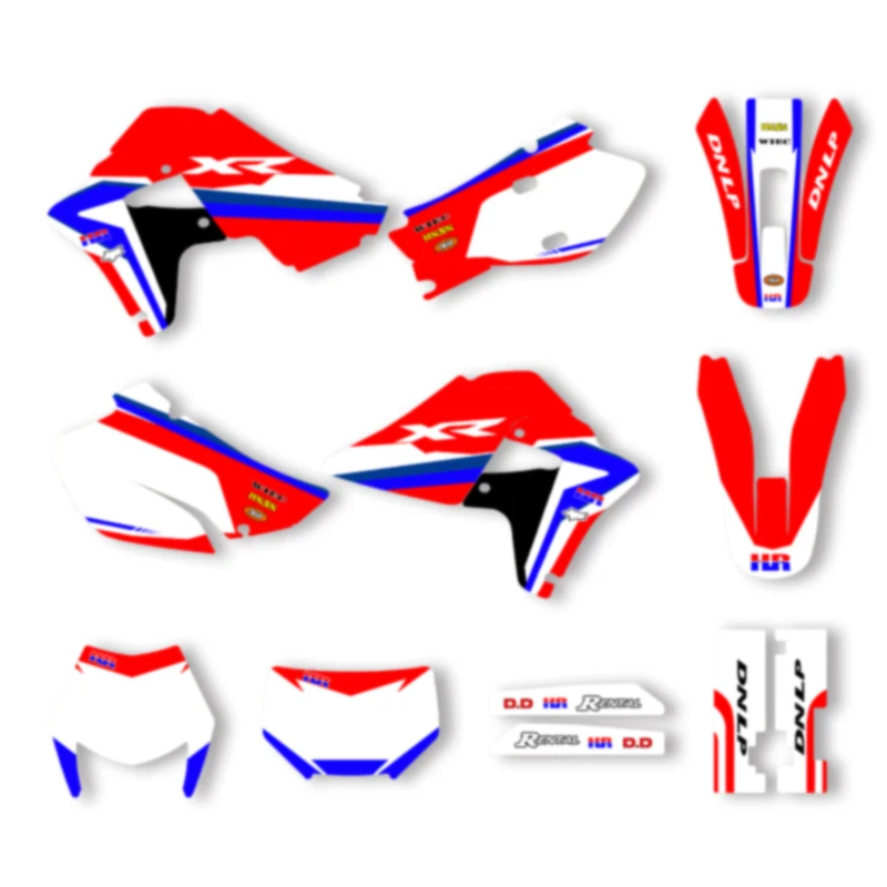 

DSMTECH Custom Motorcycle Graphics Decal Stickers Kits For Honda XR 650R 2000 2001 2002 2003 2004 2005-2009 004