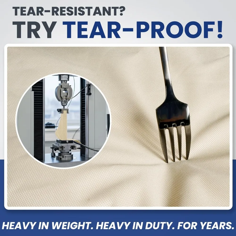 غطاء أريكة خارجي شديد التحمل بمقعدين مقاوم للماء - أغطية أثاث الفناء مع فتحة تهوية، مقعد أريكة خارجي